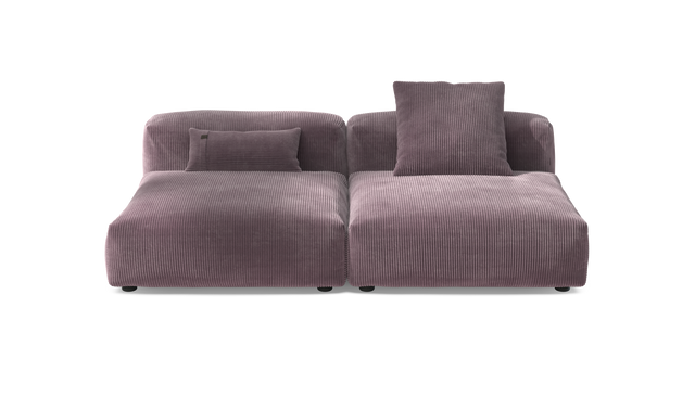 vetsak | Sofa Set 01 Large - Cord Velour - Blossom | Modular Sofa | 3.5 Seater