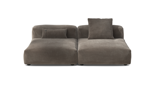vetsak | Sofa Set 01 Large - Cord Velour - Mocha | Modular Sofa | 3.5 Seater