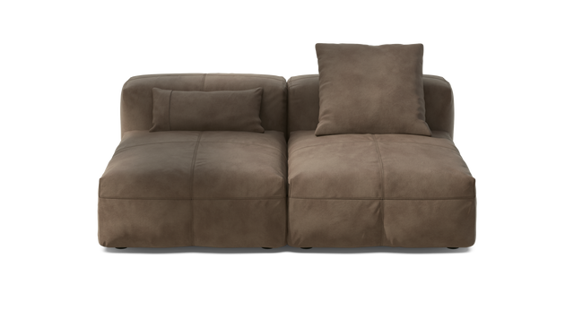 vetsak | Sofa Set 01 Medium - Leather - Cacao | Modular Sofa | 2.5 Seater