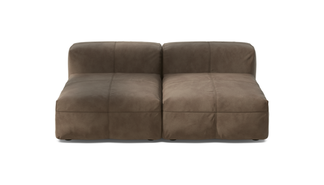vetsak | Sofa Set 01 Medium - Leather - Cacao | Modular Sofa | 2.5 Seater