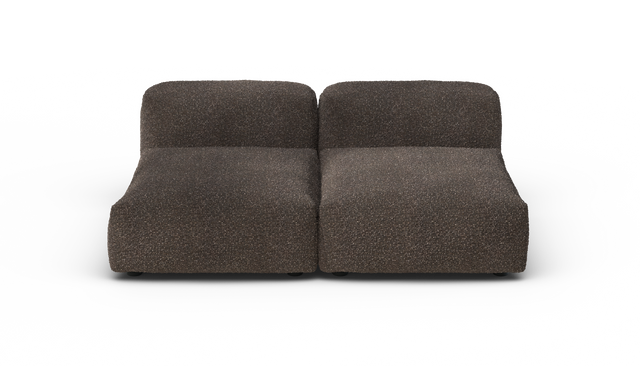 vetsak | Sofa Set 01 Medium - Nub - Walnut | Modular Sofa | 2.5 Seater