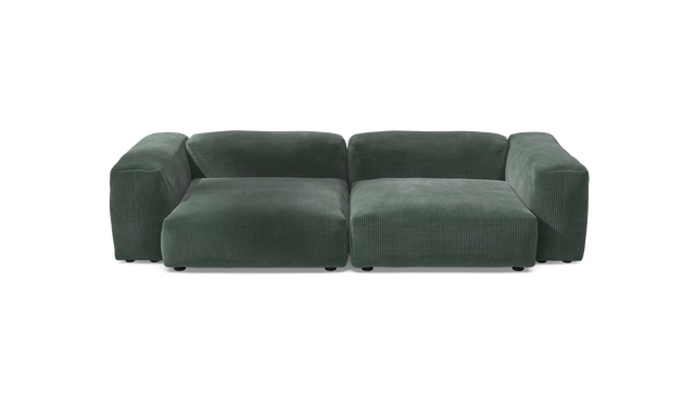 vetsak | Sofa Set 02 Large - Cord Velour - Hunter | Modular Sofa | 3.5 Seater | Big Sofa