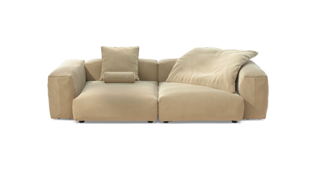 vetsak | Sofa Set 02 Large - Suave - Creme | Modular Sofa | 3.5 Seater | Big Sofa