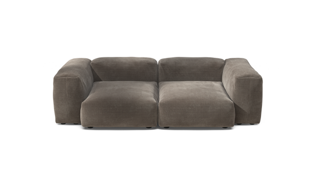vetsak | Sofa Set 02 Medium - Cord Velour - Mocha | Modular Sofa | 2.5 Seater | Big Sofa