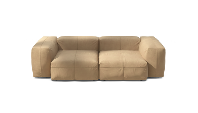 vetsak | Sofa Set 02 Medium - Leather - Beige | Modular Sofa | 2.5 Seater | Big Sofa