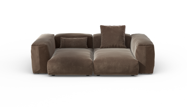 vetsak | Sofa Set 02 Medium - Suave - Espresso | Modular Sofa | 2.5 Seater | Big Sofa