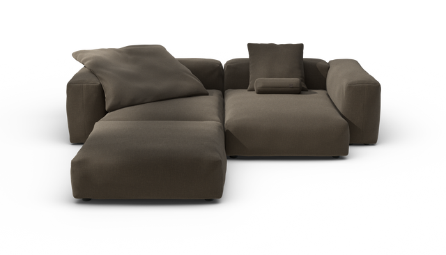 vetsak | Sofa Set 03 - Breeze - Brown | Modular Sofa | 3.5 Seater | Big Sofa | Corner Sofa