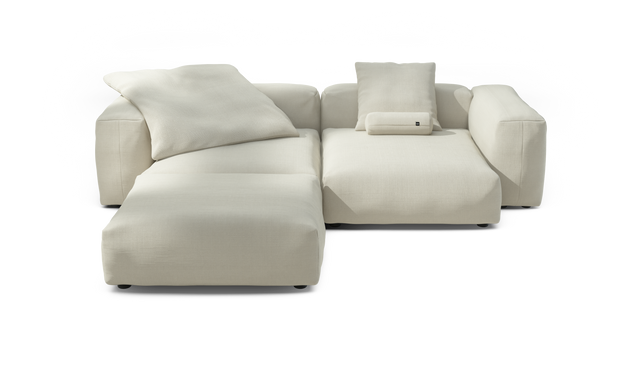 vetsak | Sofa Set 03 - Pique - Creme | Modular Sofa | 3.5 Seater | Big Sofa | Corner Sofa