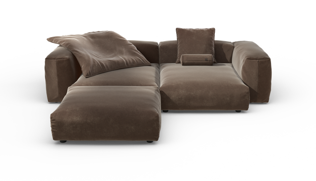 vetsak | Sofa Set 03 - Suave - Espresso | Modular Sofa | 3.5 Seater | Big Sofa | Corner Sofa