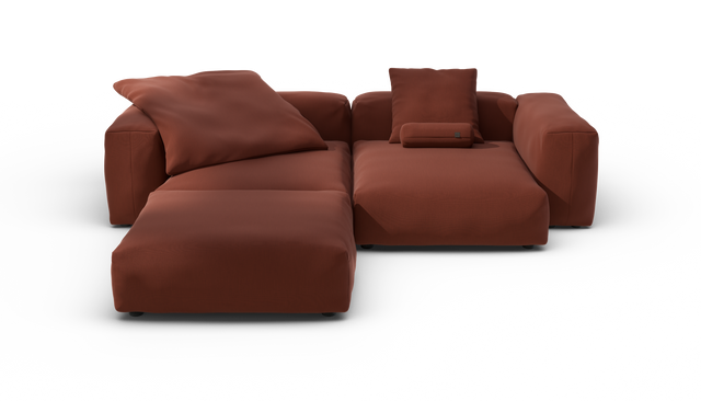 vetsak | Sofa Set 03 - Terrain - Saffron | Modular Sofa | 3.5 Seater | Big Sofa | Corner Sofa