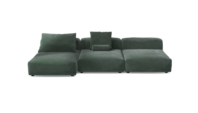 vetsak | Sofa Set 04 - Cord Velour - Hunter | Modular Sofa | 5 Seater | Big Sofa