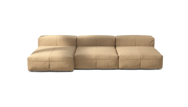 vetsak | Sofa Set 04 - Leather - Beige | Modular Sofa | 5 Seater | Big Sofa