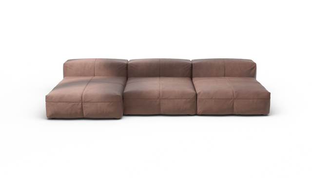 vetsak | Sofa Set 04 - Leather - Stone | Modular Sofa | 5 Seater | Big Sofa