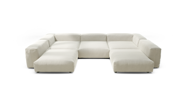 vetsak | Sofa Set 06 - Suave - Pearl | Modular Sofa | 6.5 Seater | Big Sofa | U-Shape | Corner Sofa