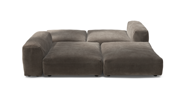 vetsak | Sofa Set 08 - Daybed - Cord Velour - Mocha | Modular Sofa | 6 Seater | Outdoor Island | Double lounger