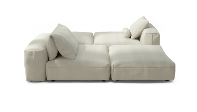 vetsak | Sofa Set 08 - Daybed - Pique - Creme | Modular Sofa | 6 Seater | Outdoor Island | Double lounger