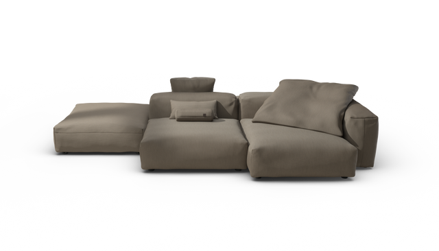 vetsak | Sofa Set 09 - The Island - Terrain - Driftwood | Modular Sofa | 7 Seater | Sofa Island