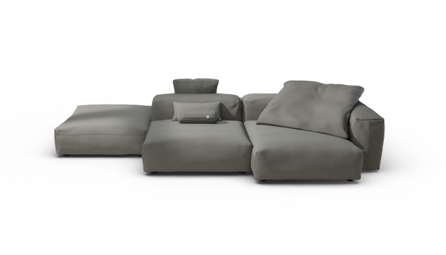 vetsak | Sofa Set 09 - The Island - Terrain - Flint | Modular Sofa | 7 Seater | Sofa Island