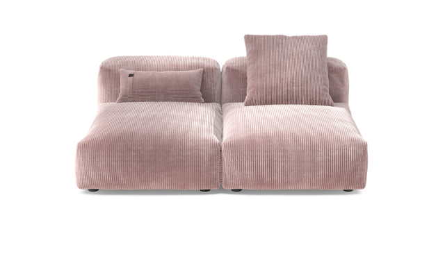 vetsak | Sofa Set 01 Medium - Cord Velour - Blossom | Modular Sofa | 2.5 Seater