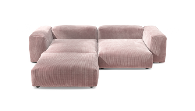 vetsak | Sofa Set 03 - Cord Velour - Blossom | Modular Sofa | 3.5 Seater | Big Sofa | Corner Sofa