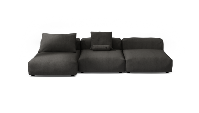 vetsak | Sofa Set 04 - Herringbone - Dark Grey | Modular Sofa | 5 Seater | Big Sofa