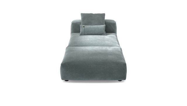 vetsak | Sofa Set 07 - Sun Lounger - Cord Velour - Mint | Modular Sofa | 2 Seater | Daybed | Chaiselounge