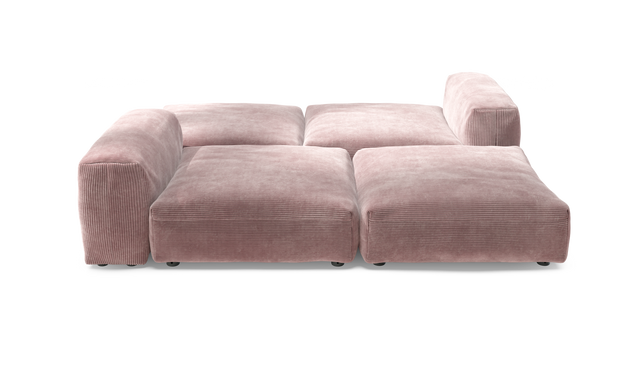 vetsak | Sofa Set 08 - Daybed - Cord Velour - Blossom | Modular Sofa | 6 Seater | Outdoor Island | Double lounger